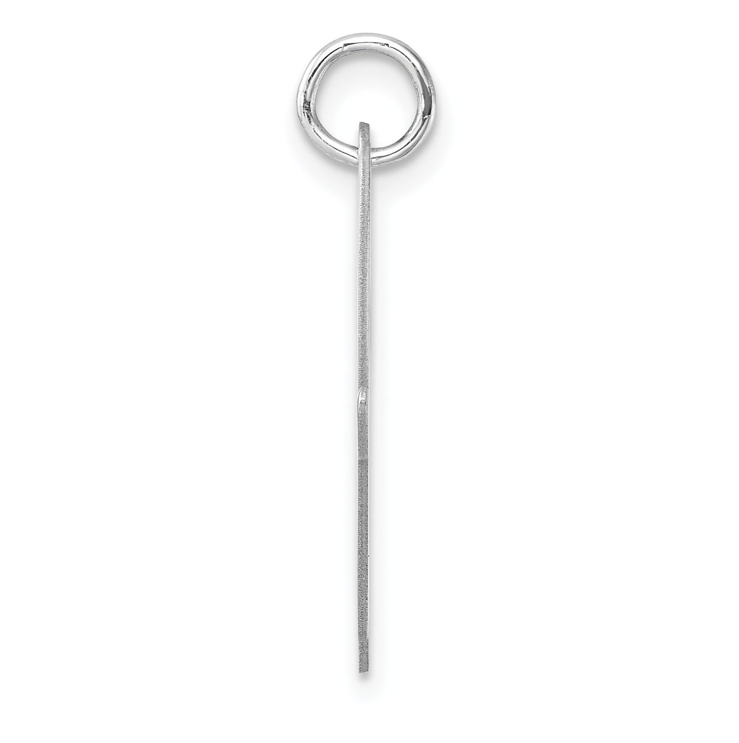 Large Sterling Silver Rhodium plated Script Letter W Initial Charm