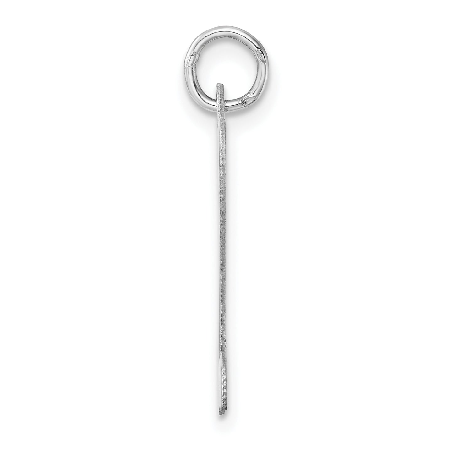Large Sterling Silver Rhodium plated Script Letter Z Initial Charm