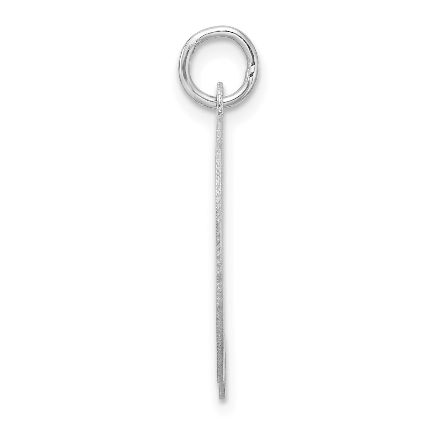 Large Sterling Silver Rhodium plated Fancy Script Letter D Initial Charm