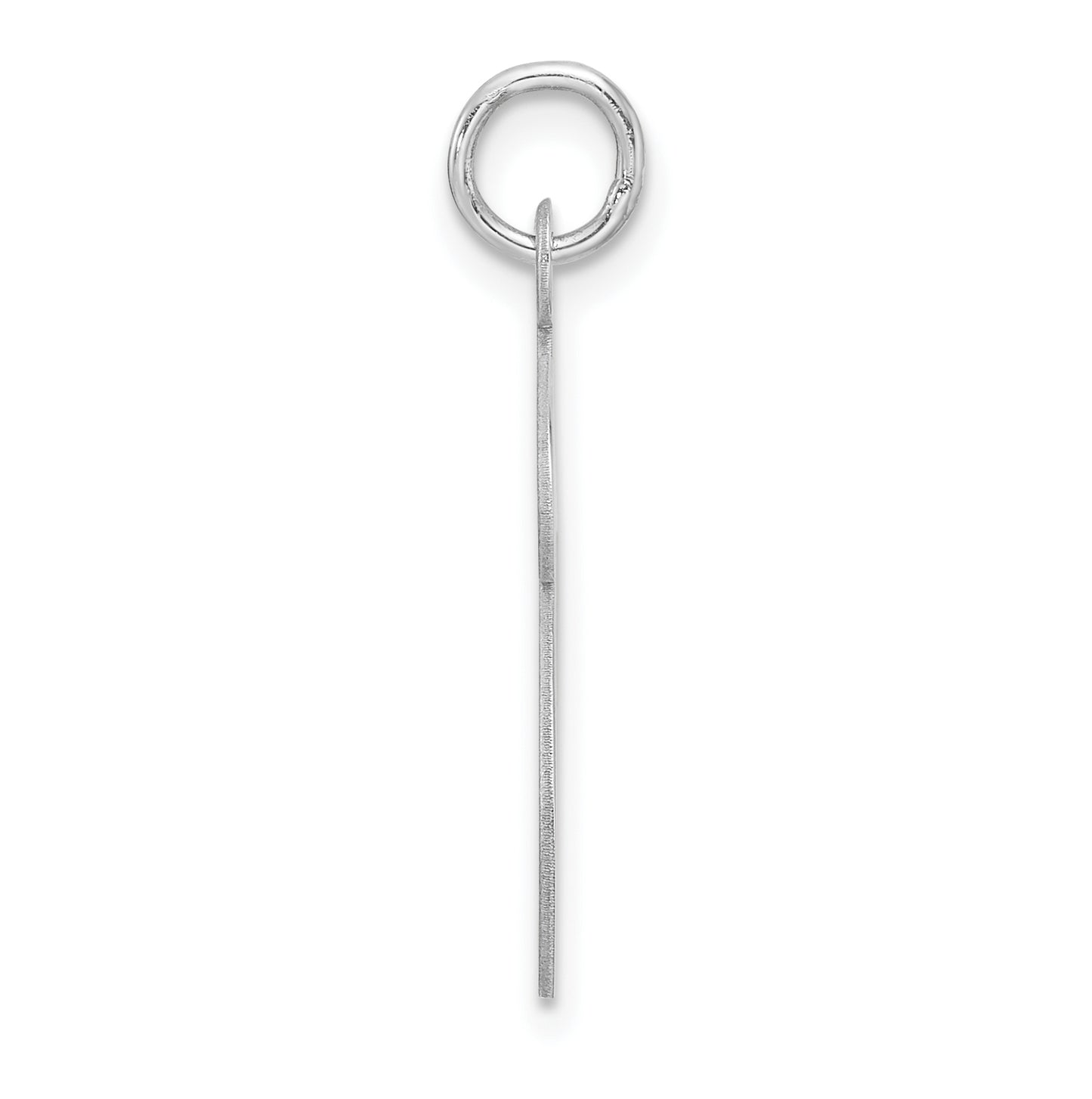 Large Sterling Silver Rhodium plated Fancy Script Letter E Initial Charm