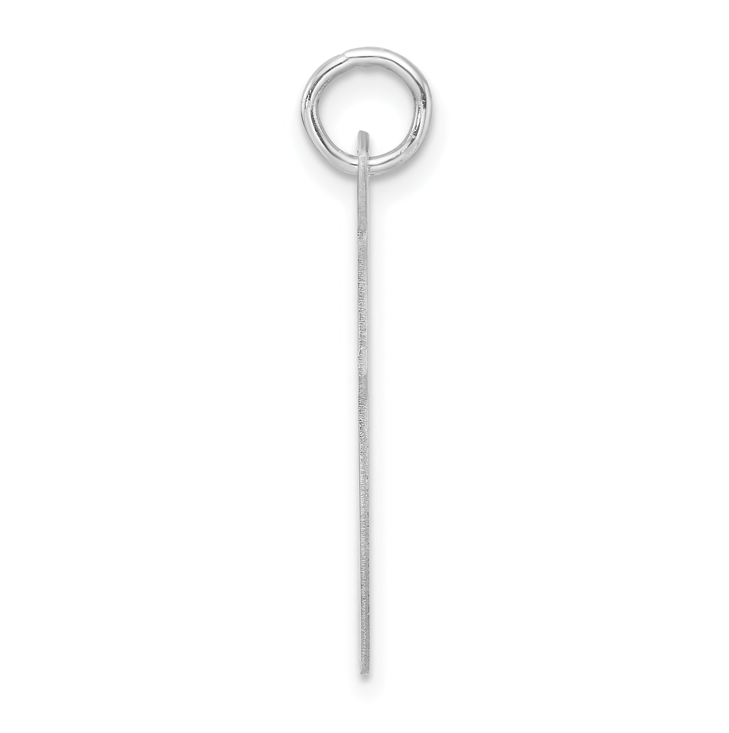 Large Sterling Silver Rhodium plated Fancy Script Letter F Initial Charm