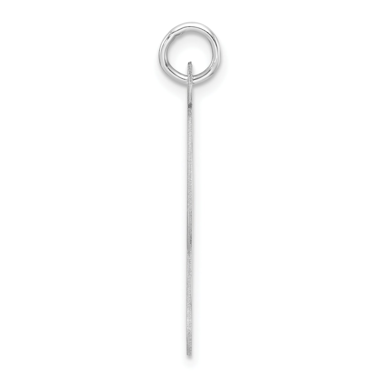 Large Sterling Silver Rhodium plated Fancy Script Letter L Initial Charm