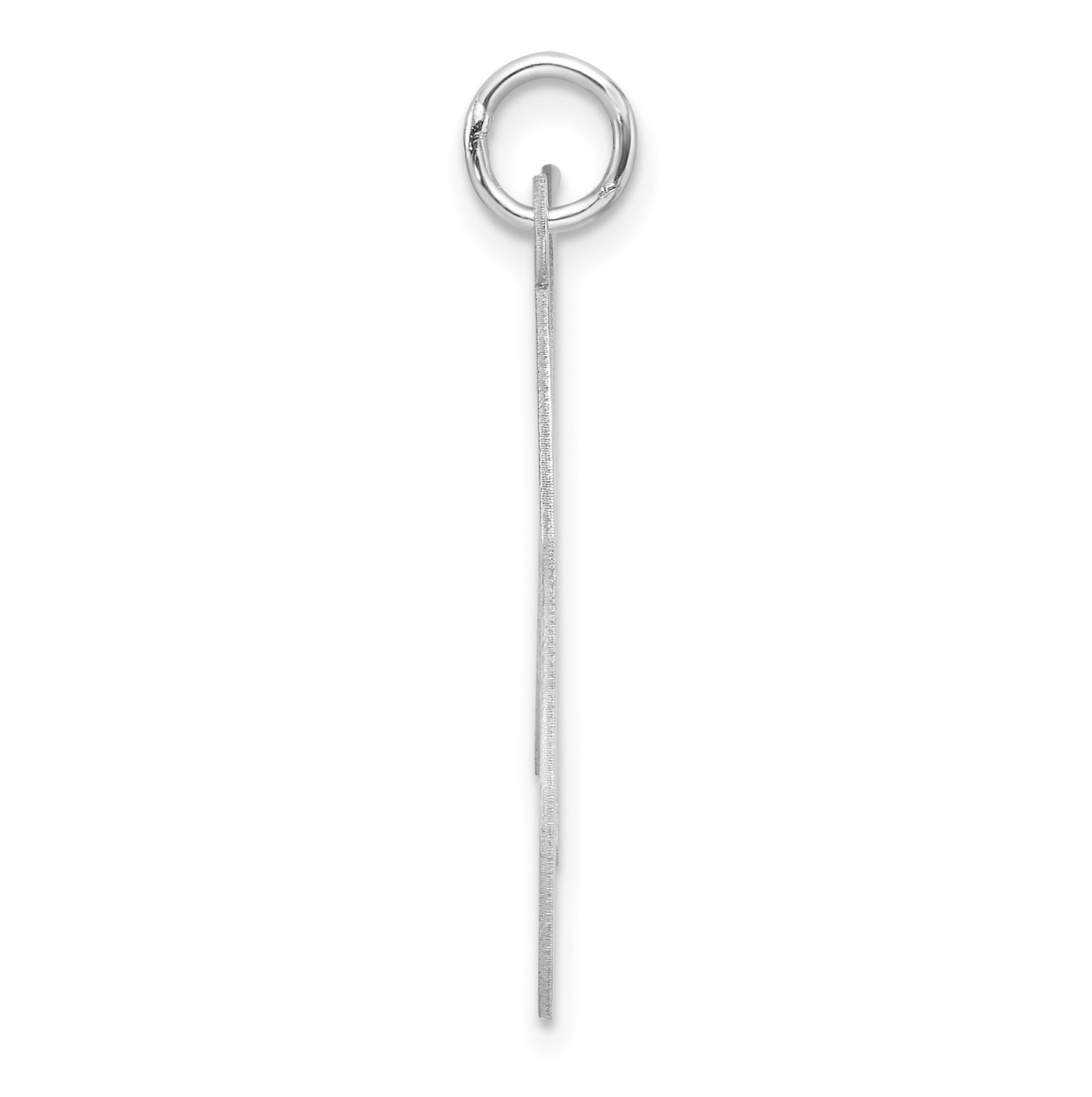 Large Sterling Silver Rhodium plated Fancy Script Letter M Initial Charm