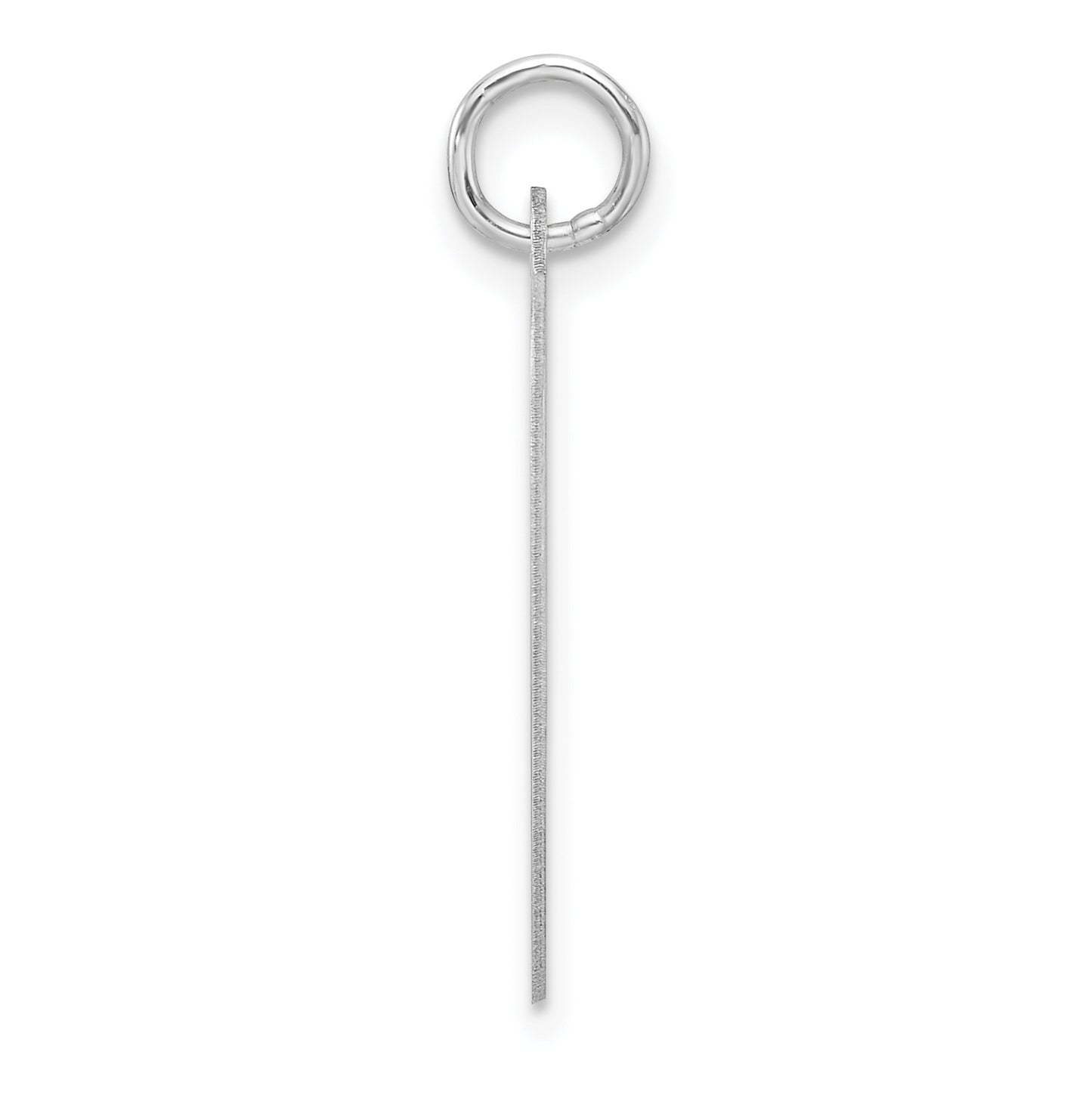 Large Sterling Silver Rhodium plated Fancy Script Letter O Initial Charm