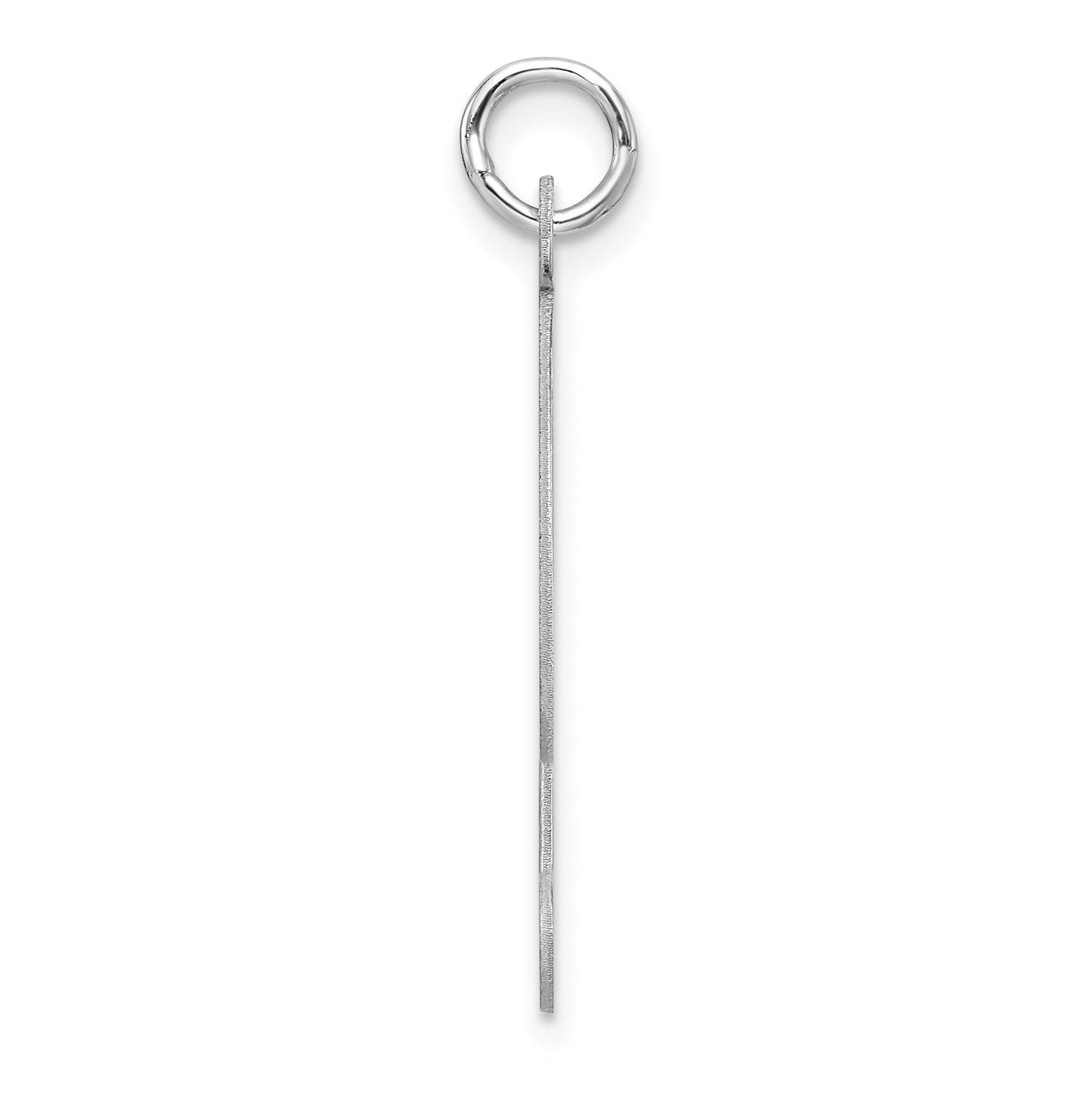 Large Sterling Silver Rhodium plated Fancy Script Letter P Initial Charm