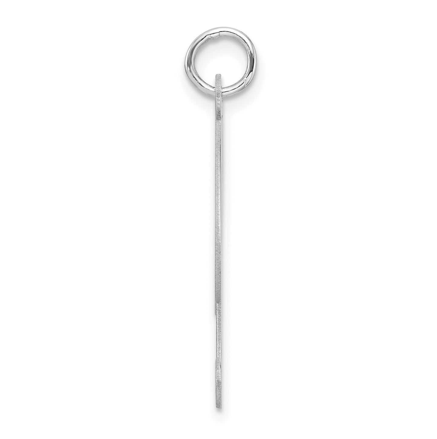 Large Sterling Silver Rhodium plated Fancy Script Letter R Initial Charm