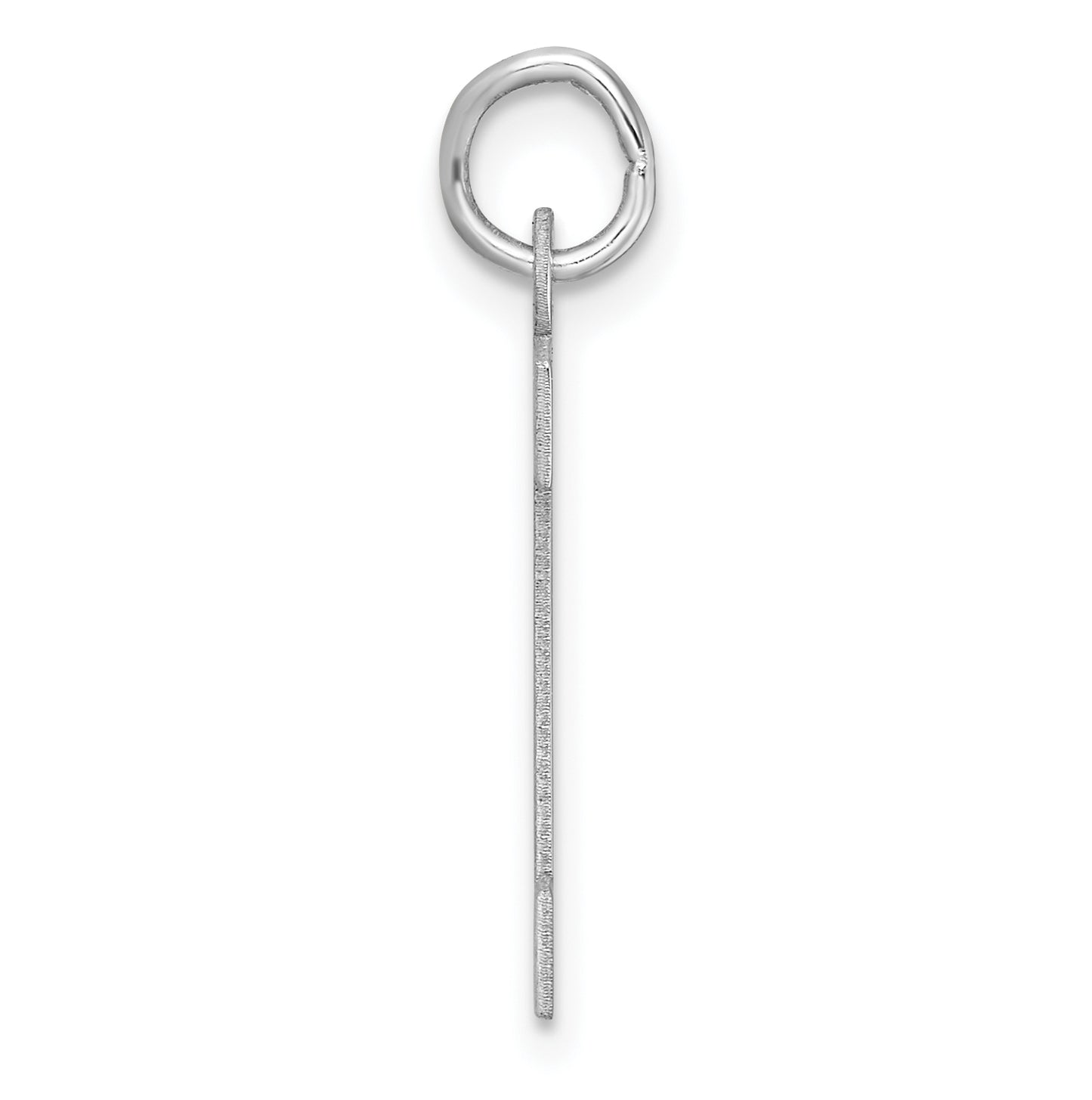 Large Sterling Silver Rhodium plated Block Letter A Initial Charm