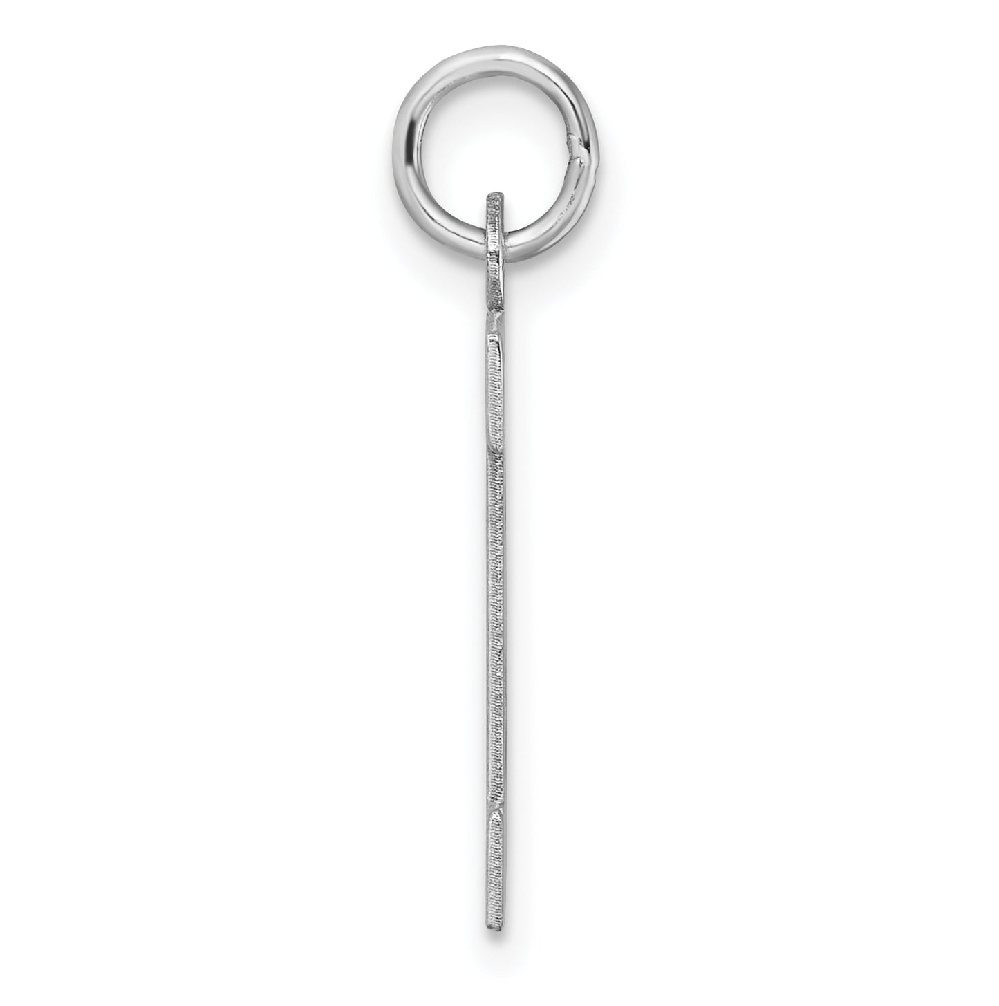Large Sterling Silver Rhodium plated Block Letter B Initial Charm