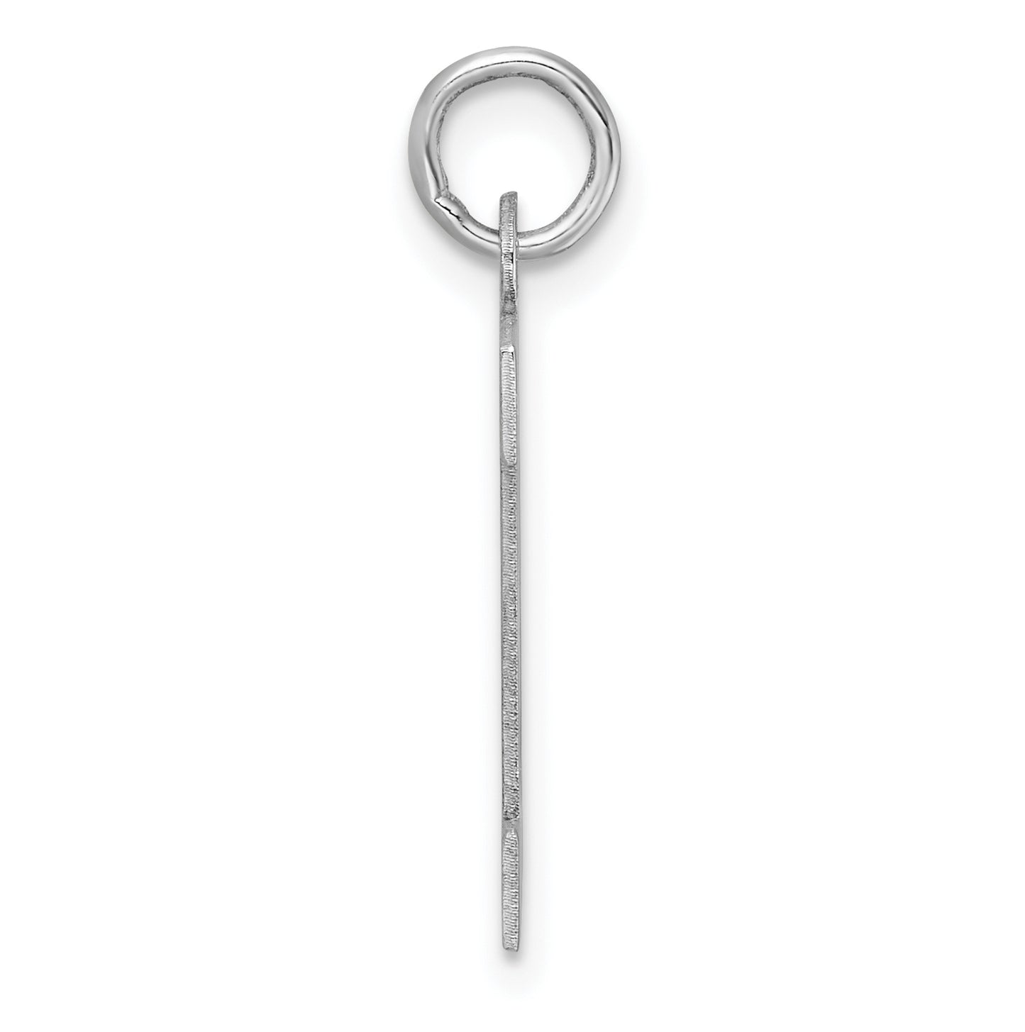Large Sterling Silver Rhodium plated Block Letter D Initial Charm