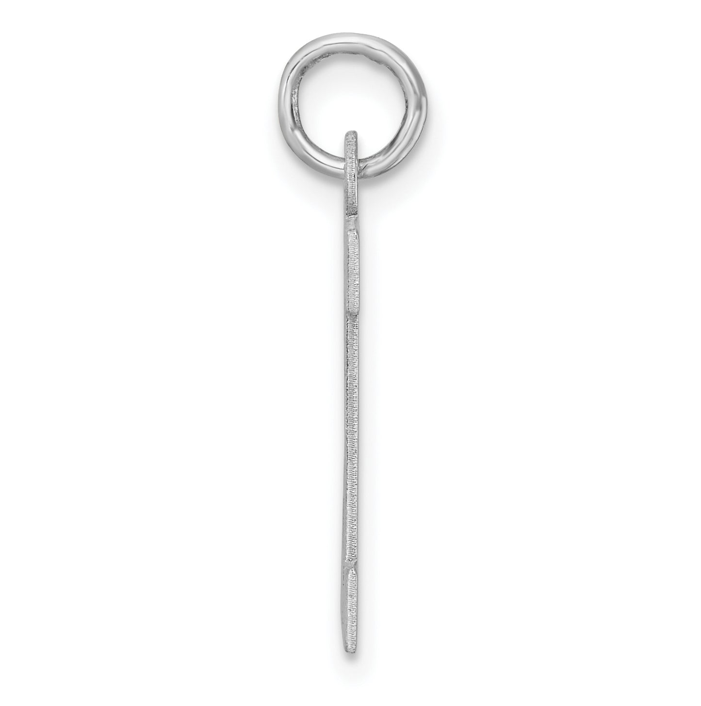 Large Sterling Silver Rhodium plated Block Letter E Initial Charm