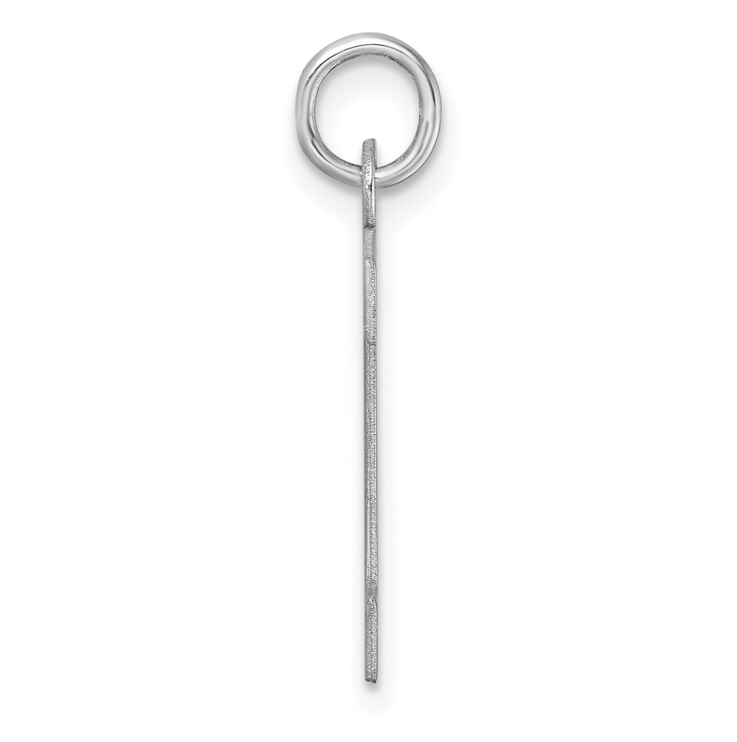 Large Sterling Silver Rhodium plated Block Letter F Initial Charm