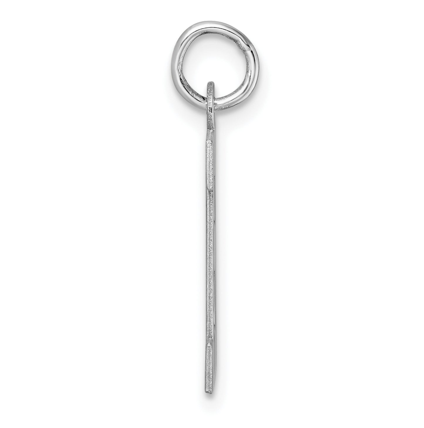 Large Sterling Silver Rhodium plated Block Letter H Initial Charm