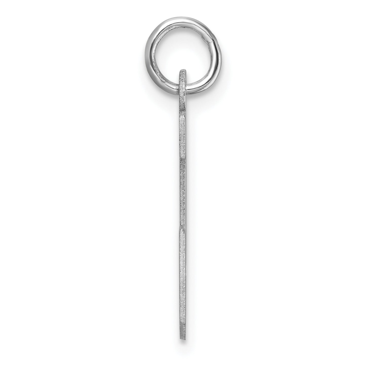 Large Sterling Silver Rhodium plated Block Letter J Initial Charm