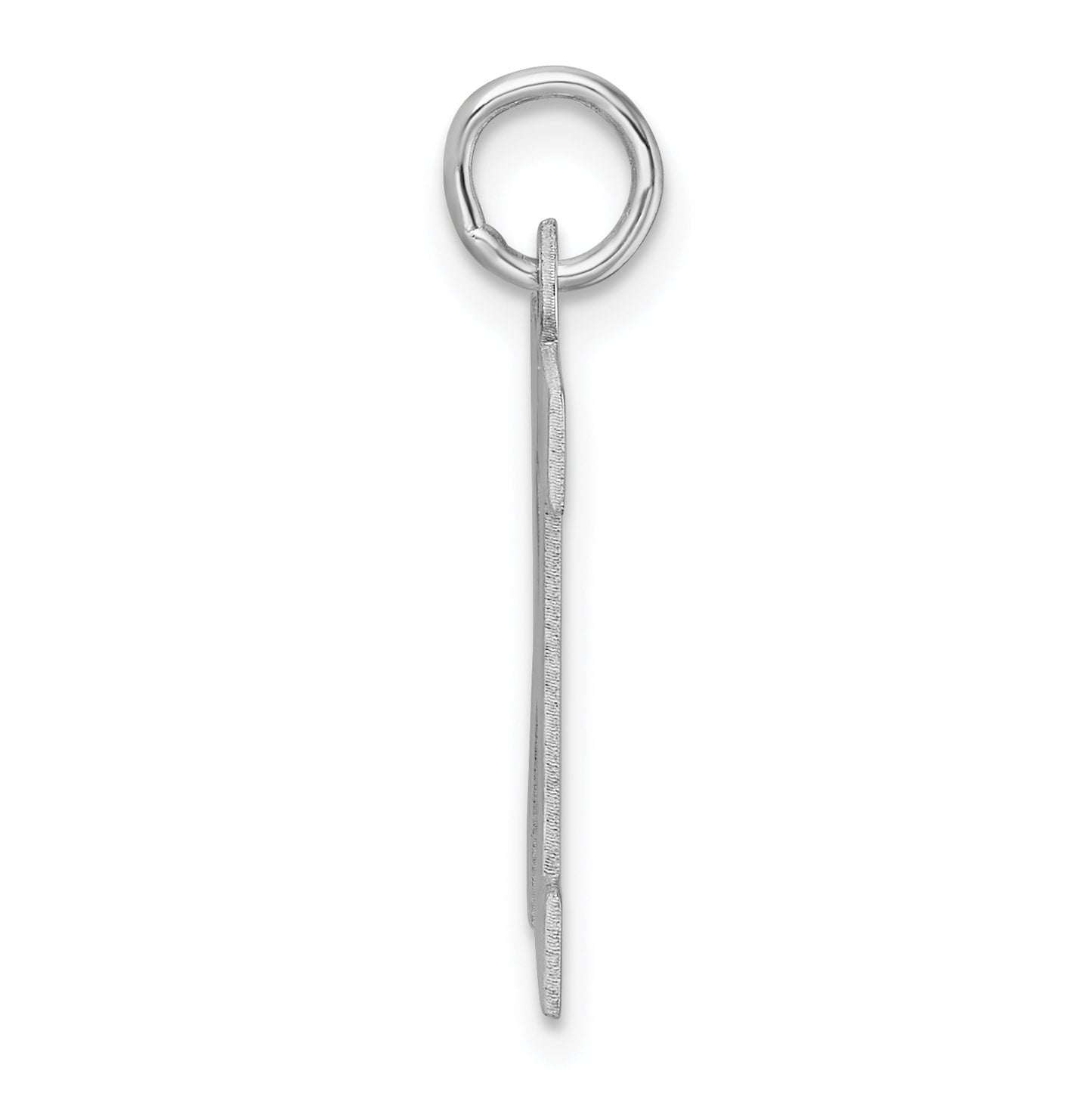 Large Sterling Silver Rhodium plated Block Letter K Initial Charm
