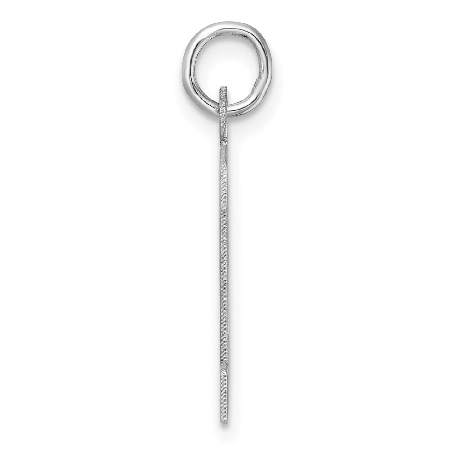 Large Sterling Silver Rhodium plated Block Letter L Initial Charm