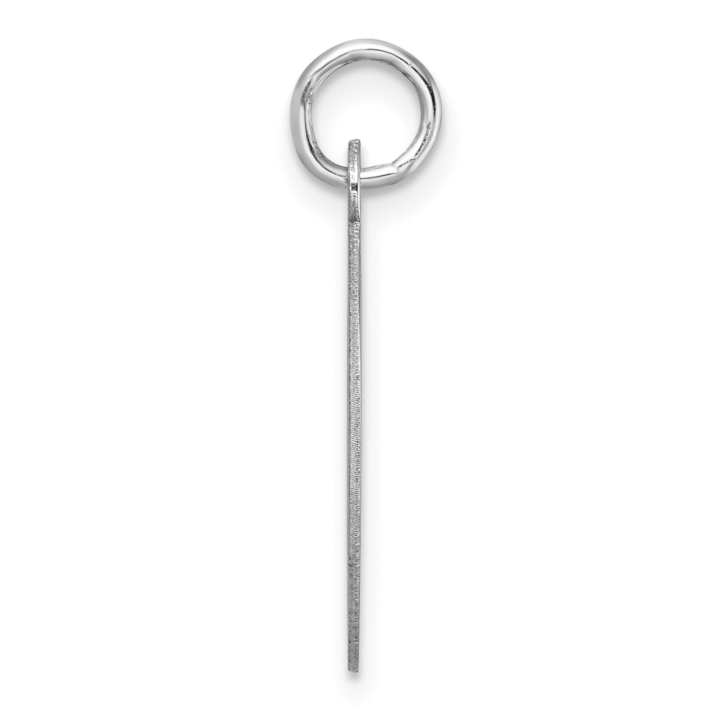 Large Sterling Silver Rhodium plated Block Letter O Initial Charm