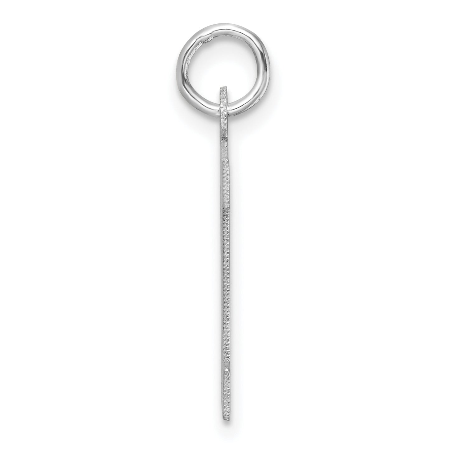 Large Sterling Silver Rhodium plated Block Letter P Initial Charm