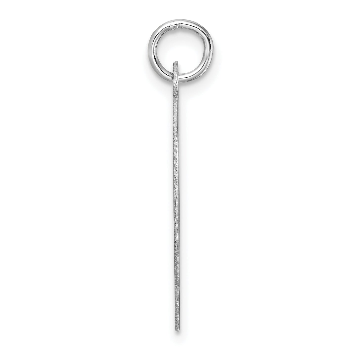 Large Sterling Silver Rhodium plated Block Letter Q Initial Charm