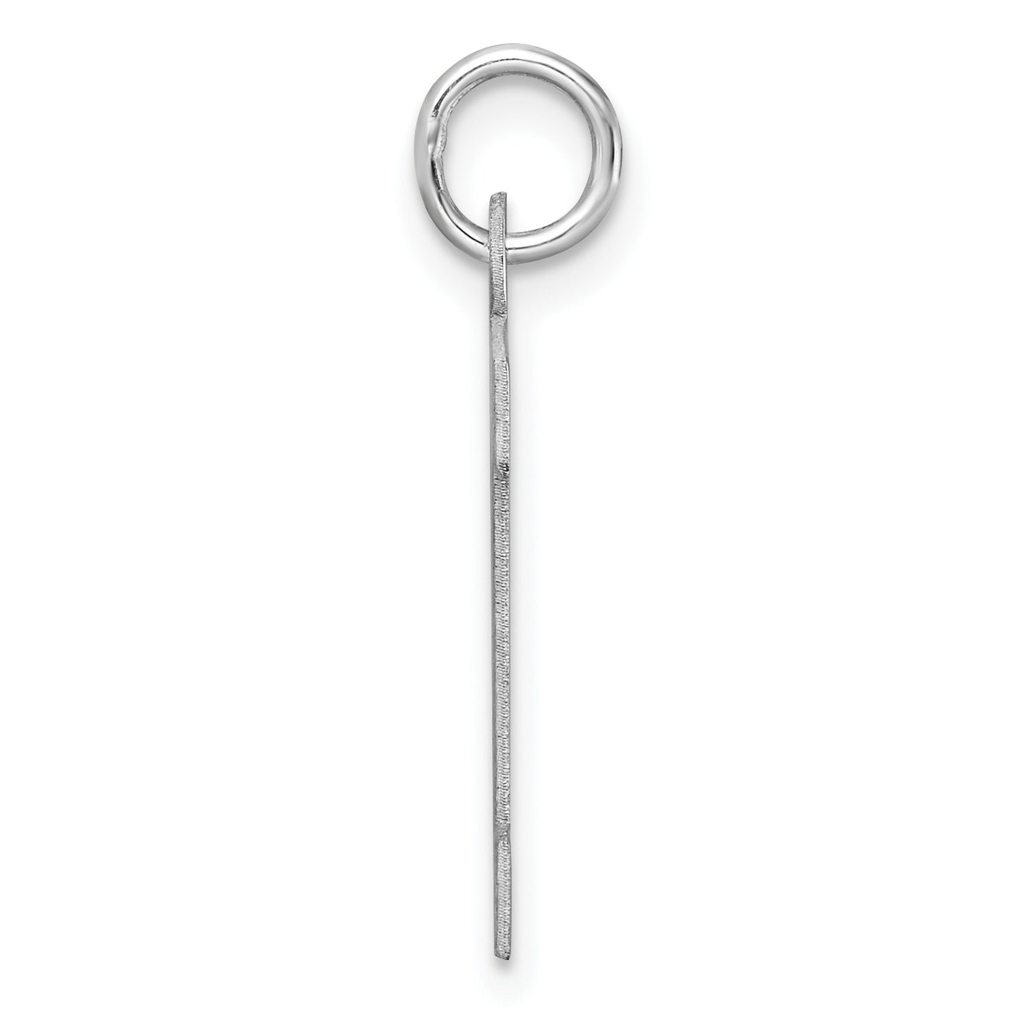 Large Sterling Silver Rhodium plated Block Letter R Initial Charm