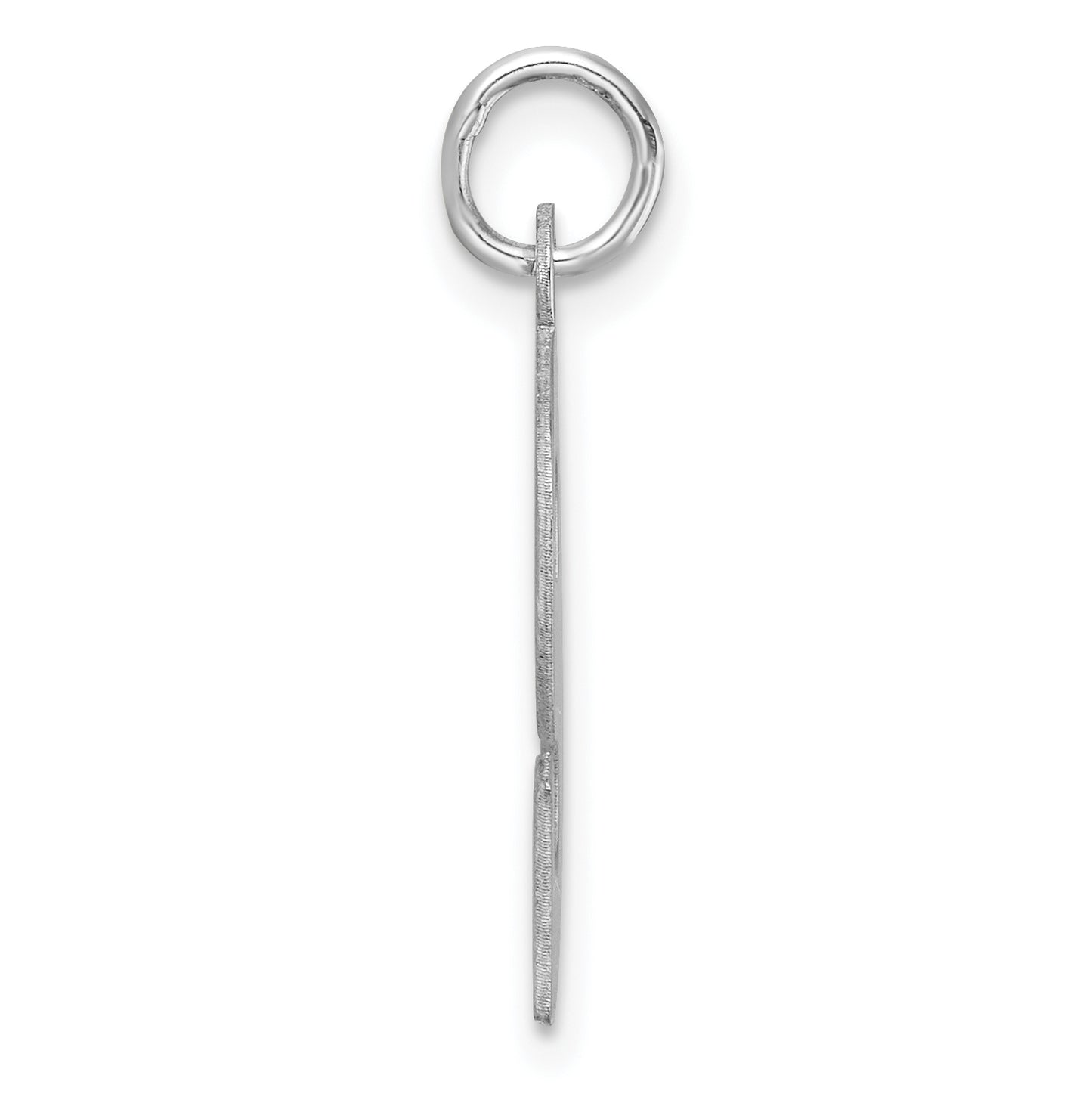 Large Sterling Silver Rhodium plated Block Letter S Initial Charm