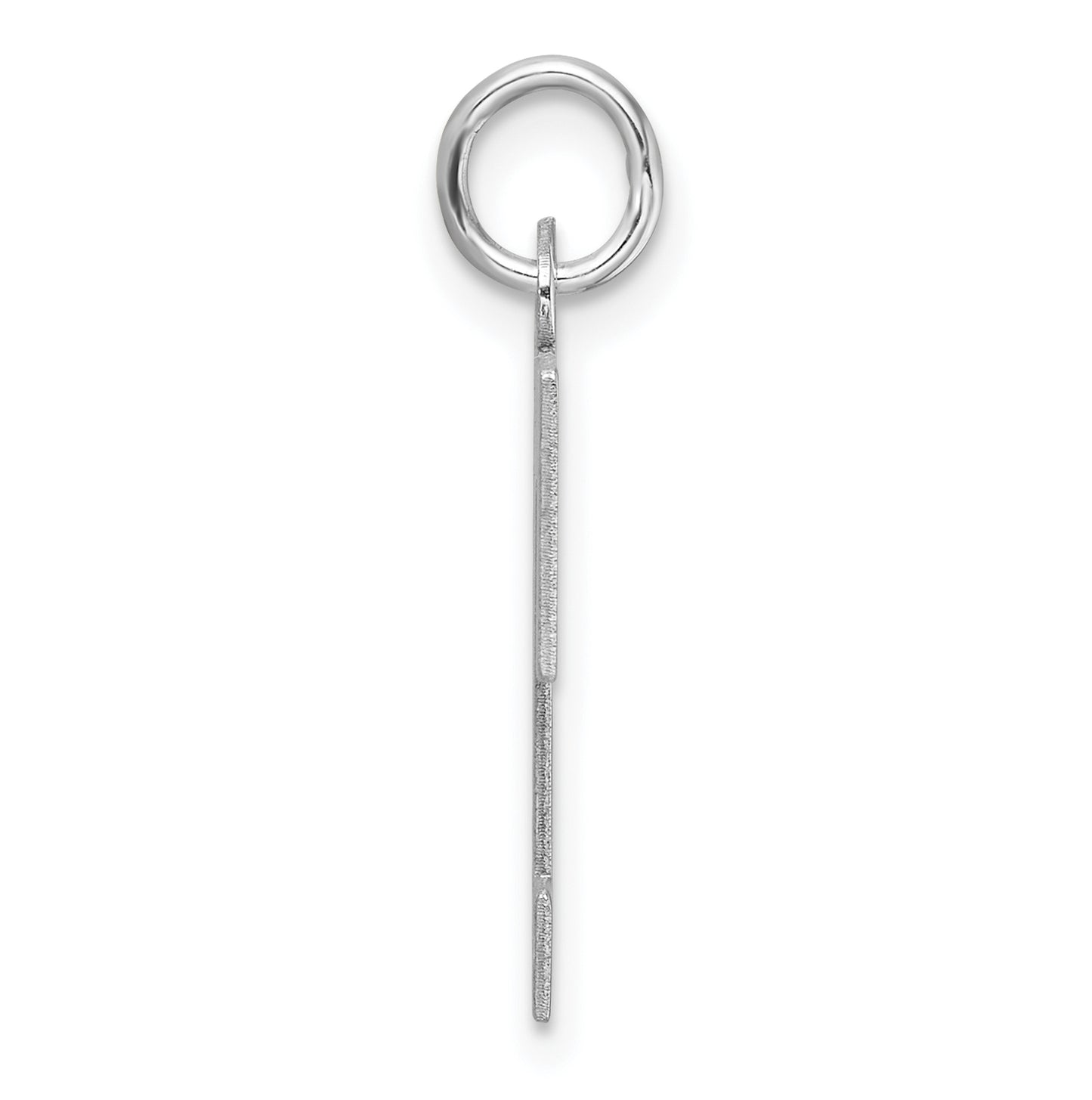 Large Sterling Silver Rhodium plated Block Letter T Initial Charm