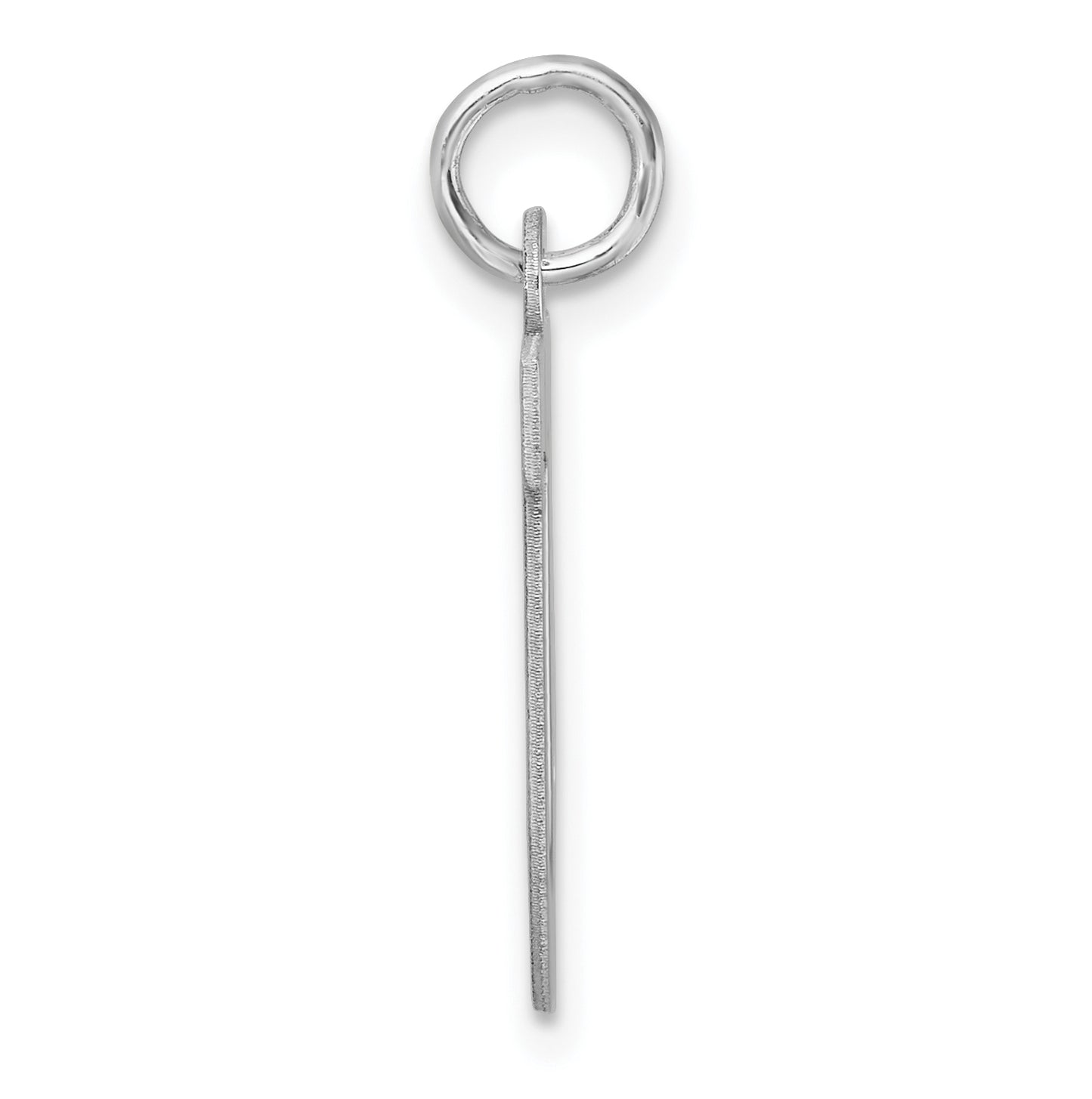 Large Sterling Silver Rhodium plated Block Letter U Initial Charm