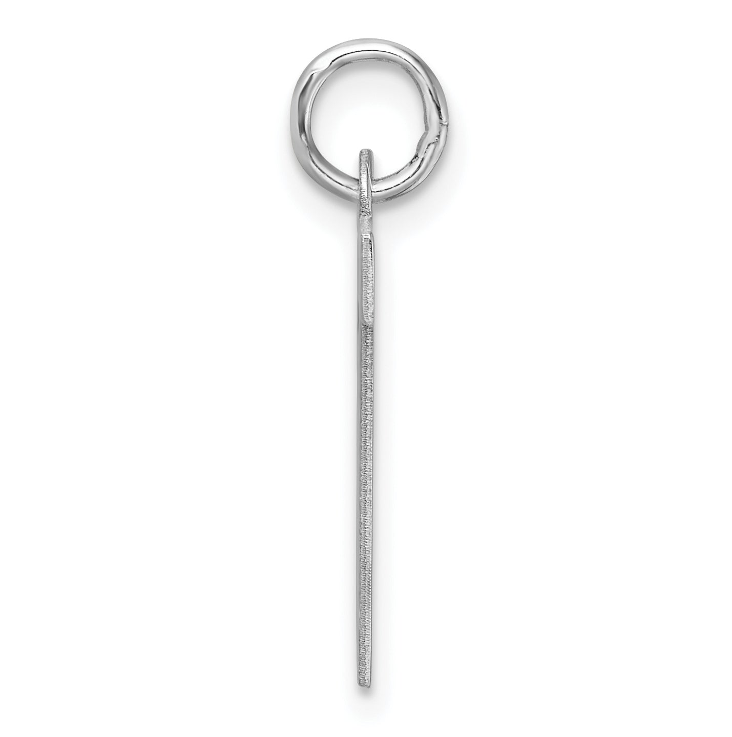 Large Sterling Silver Rhodium plated Block Letter W Initial Charm