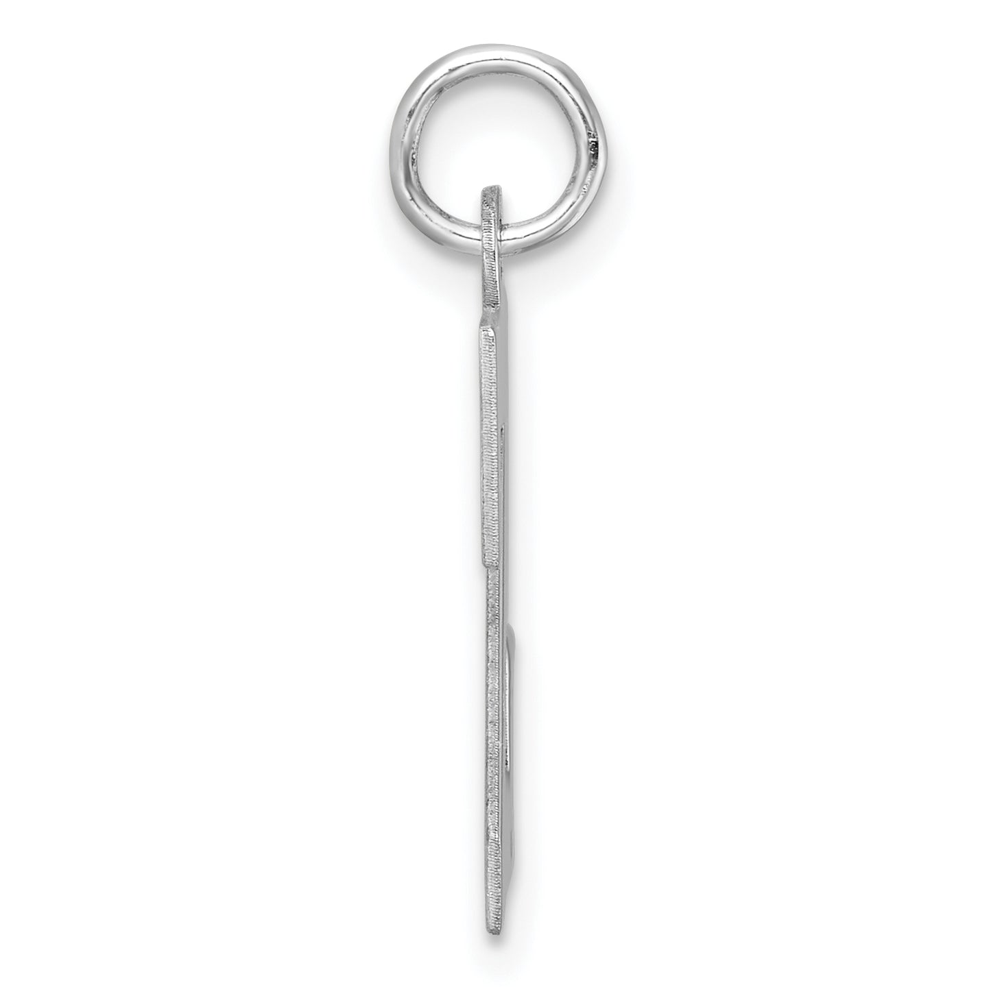 Large Sterling Silver Rhodium plated Block Letter Z Initial Charm