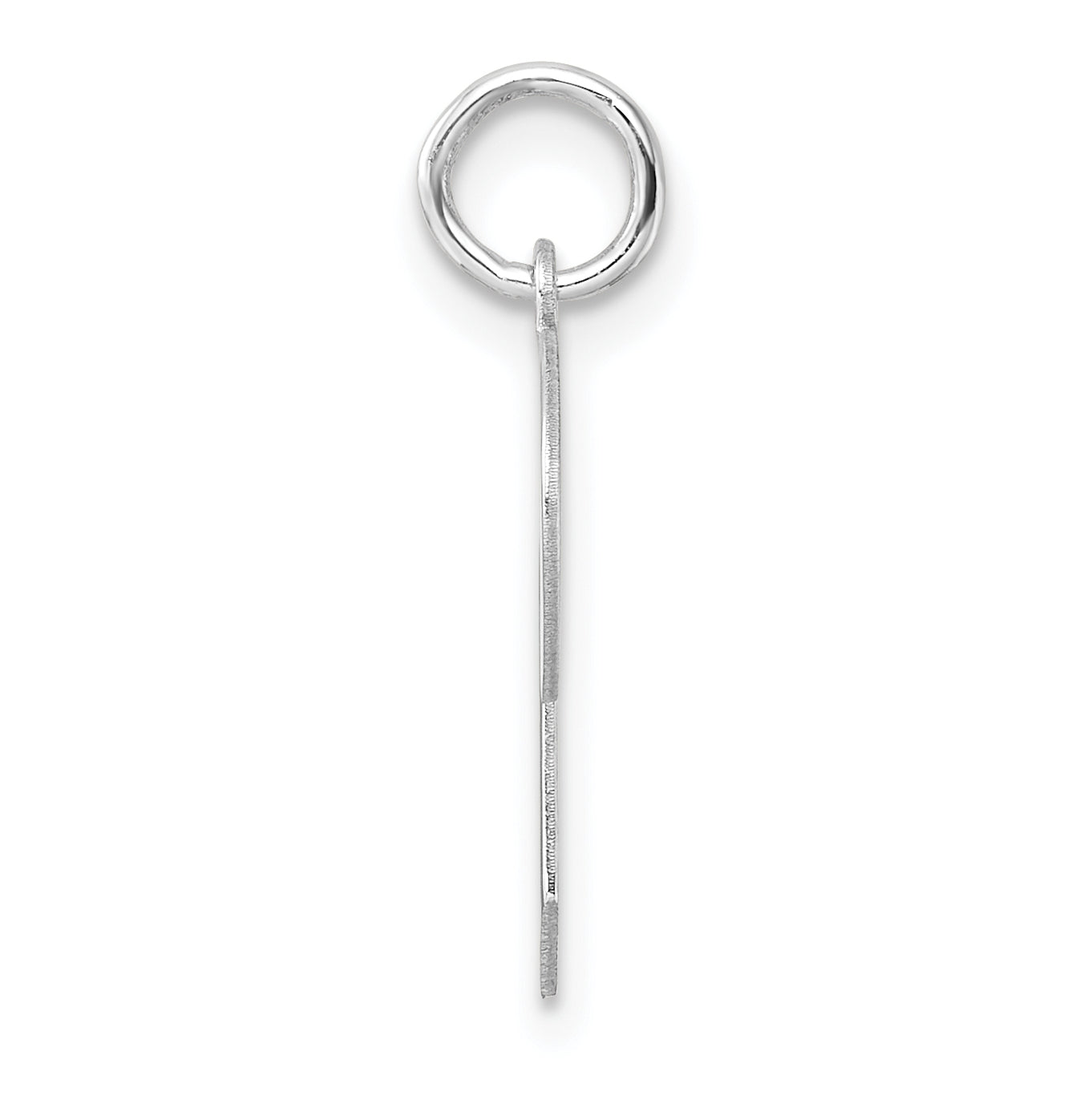 Small Sterling Silver Rhodium plated Artisan Block Letter P Initial Charm