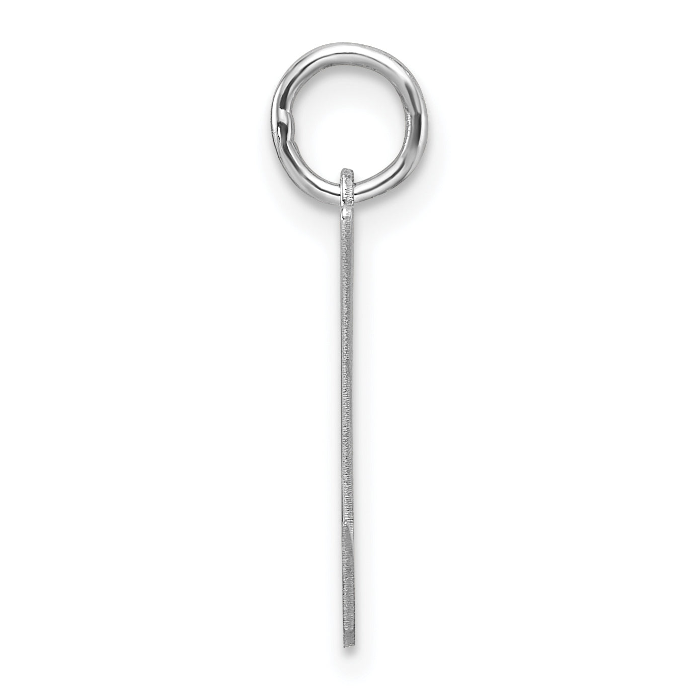 Small Sterling Silver Rhodium plated Artisan Block Letter Z Initial Charm