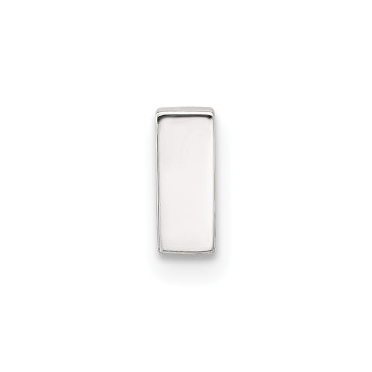 Sterling Silver E-coated Letter I Slide Charm