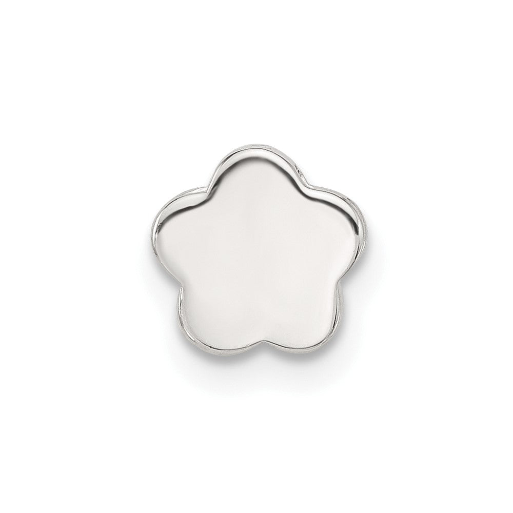 Sterling Silver E-coated Flower Slide Charm