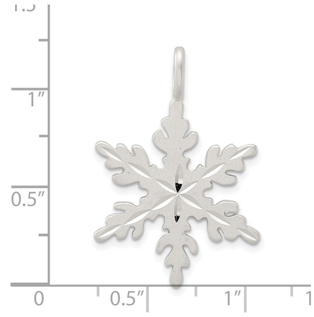 Sterling Silver Snowflake Charm – Elegant Jewelry Gift for Birthday, Anniversary, Engagement, Wedding