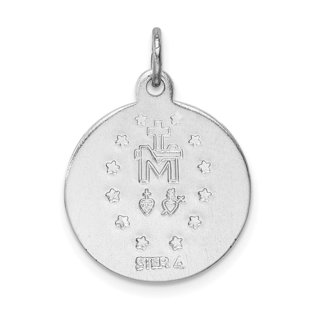 Sterling Silver Platinum-plated Miraculous Medal – Elegant Jewelry Gift for Birthday, Anniversary, Engagement, Wedding