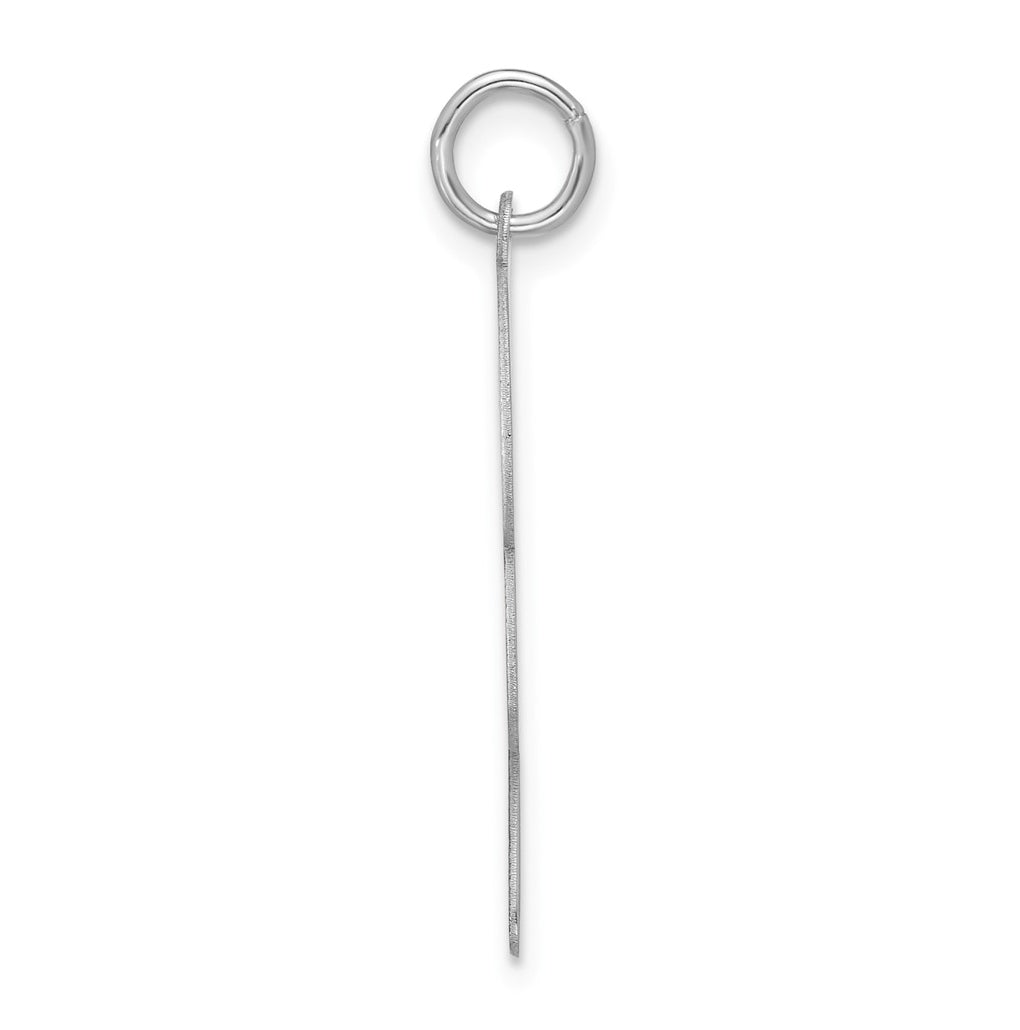 Sterling Silver Rhodium-plated Script Letter Initial Charm – Elegant Jewelry Gift for Birthday, Anniversary, Engagement, Wedding