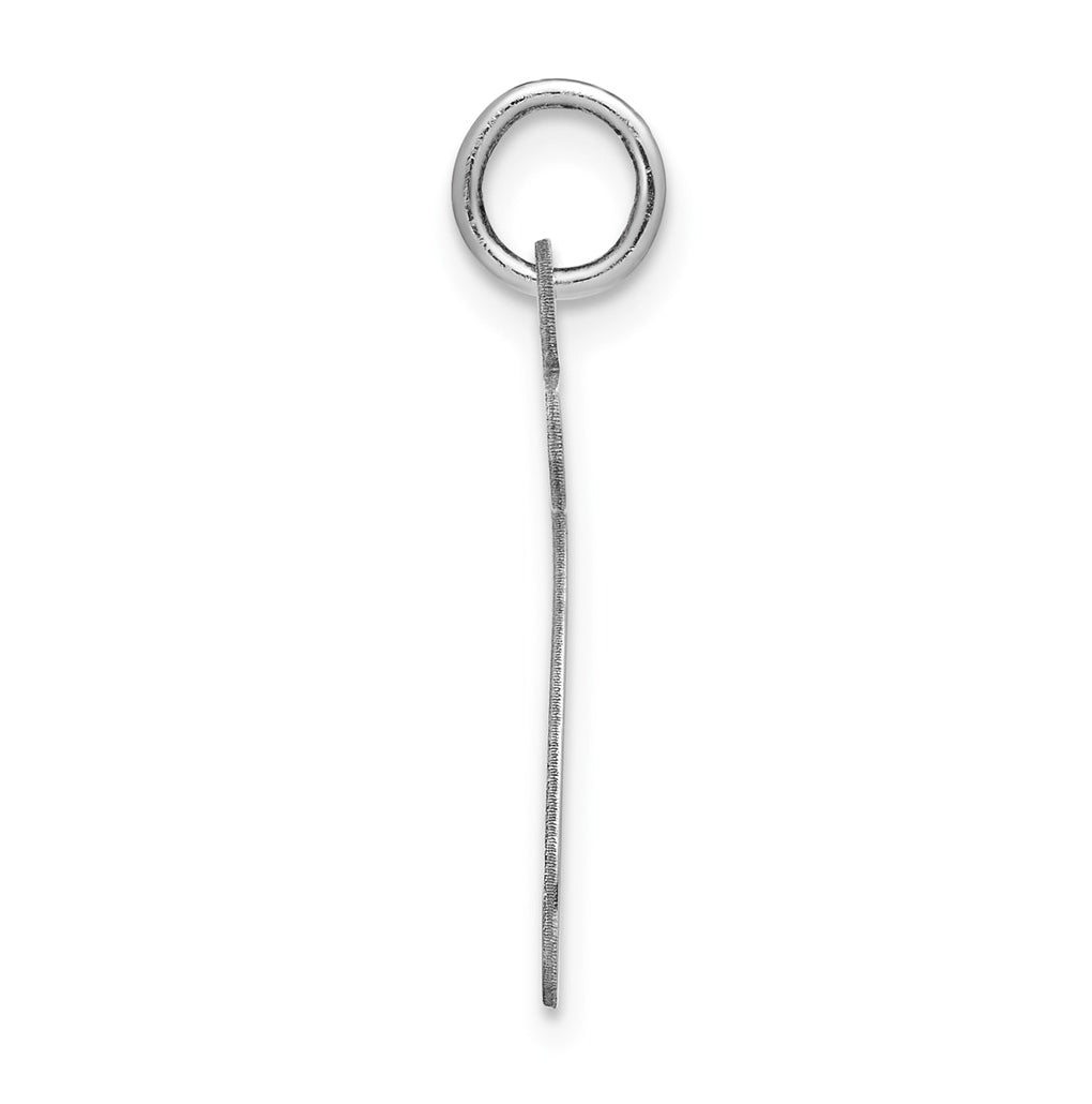 Sterling Silver Rhodium-plated Script Letter Initial Charm – Elegant Jewelry Gift for Birthday, Anniversary, Engagement, Wedding