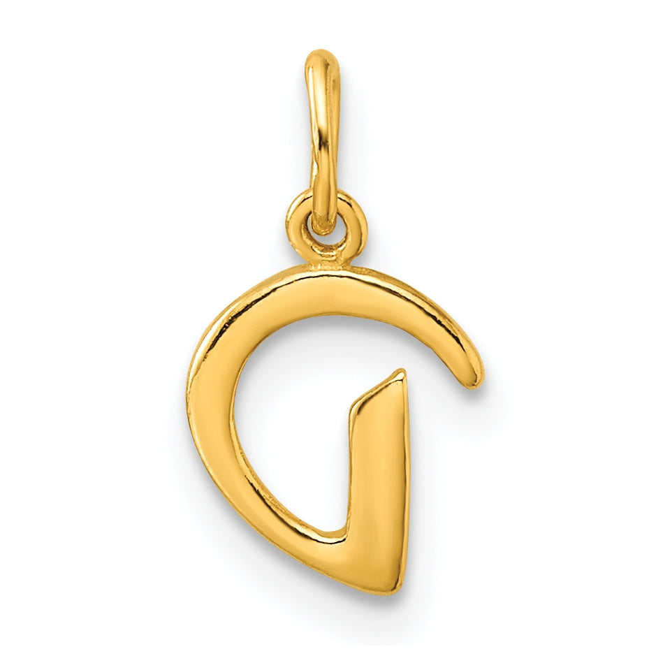 Sterling Silver Gold-tone Polished Letter D Initial Charm