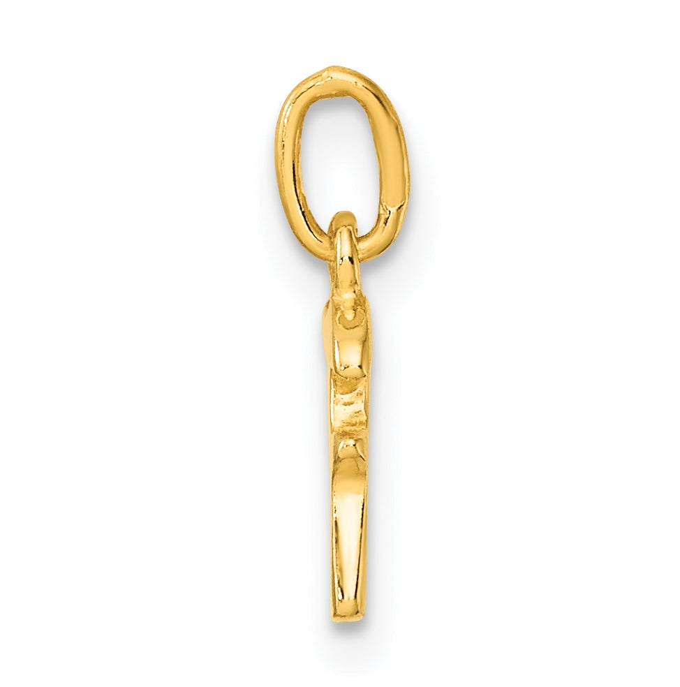 Sterling Silver Gold-tone Polished Letter E Initial Charm