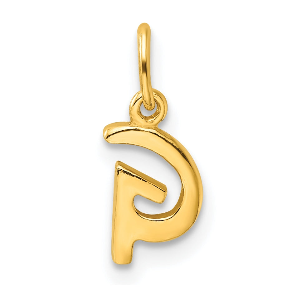 Sterling Silver Gold-tone Polished Letter G Initial Charm
