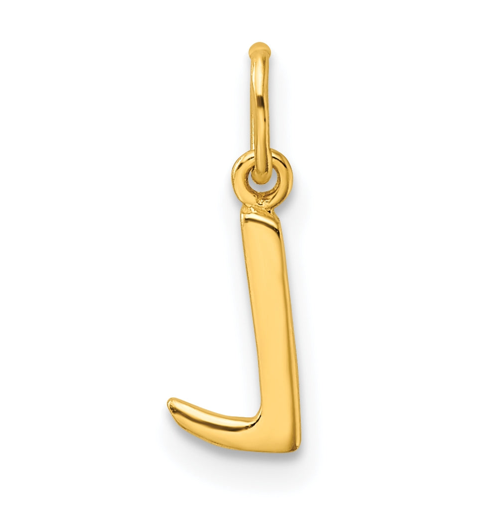Sterling Silver Gold-tone Polished Letter L Initial Charm