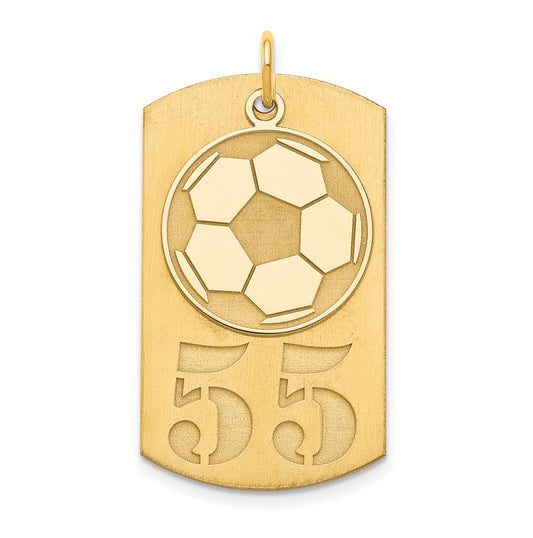 SS/Gold-plated Personalized 2-Piece Soccer Ball Dog Tag Charm