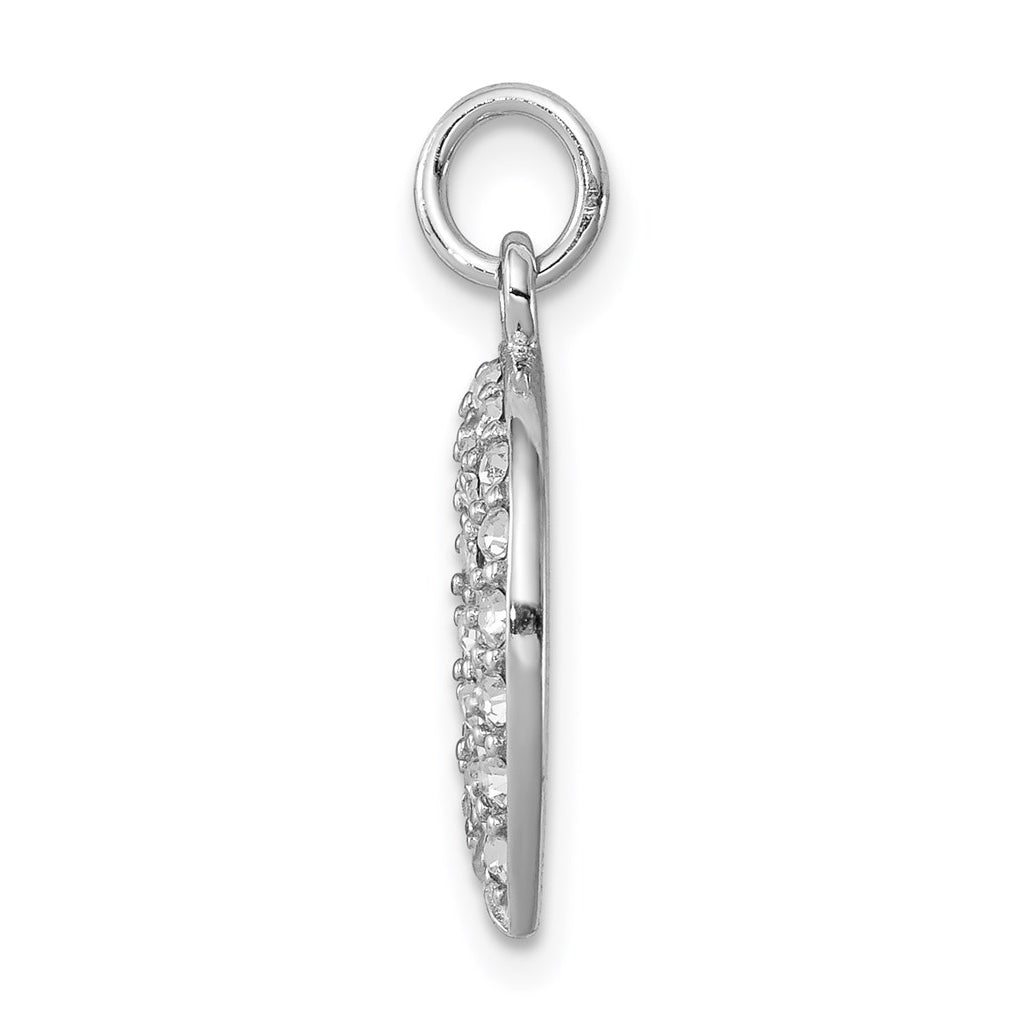 Sterling Silver Rhodium-plated Horseshoe w/Crystal Pendant – Elegant Jewelry Gift for Birthday, Anniversary, Engagement, Wedding