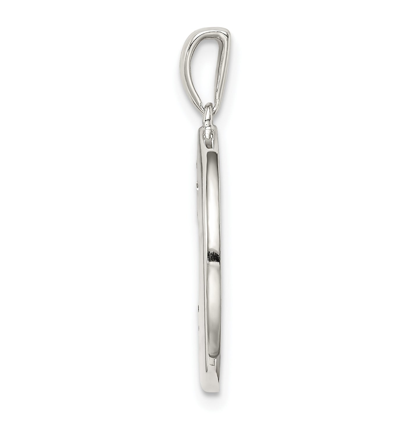 Sterling Silver Rhodium plated & Cubic Zirconia Sagittarius Zodiac Pendant
