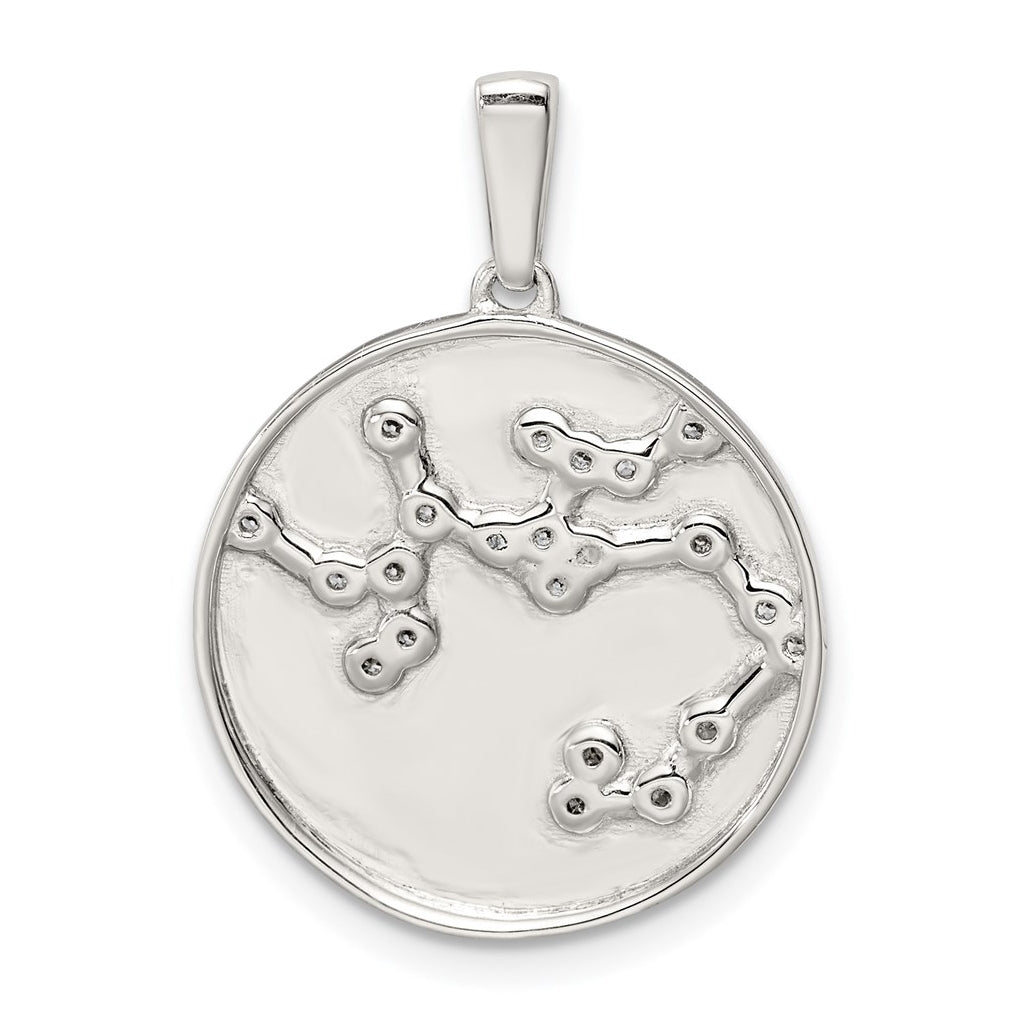 Sterling Silver Rhodium-plated & Cubic Zirconia Sagittarius Zodiac Pendant – Elegant Jewelry Gift for Birthday, Anniversary, Engagement, Wedding