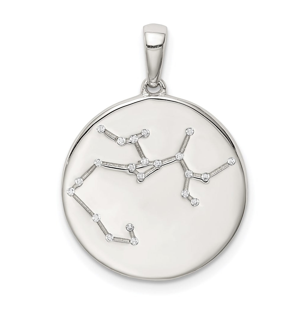 Sterling Silver Rhodium-plated & Cubic Zirconia Sagittarius Zodiac Pendant – Elegant Jewelry Gift for Birthday, Anniversary, Engagement, Wedding