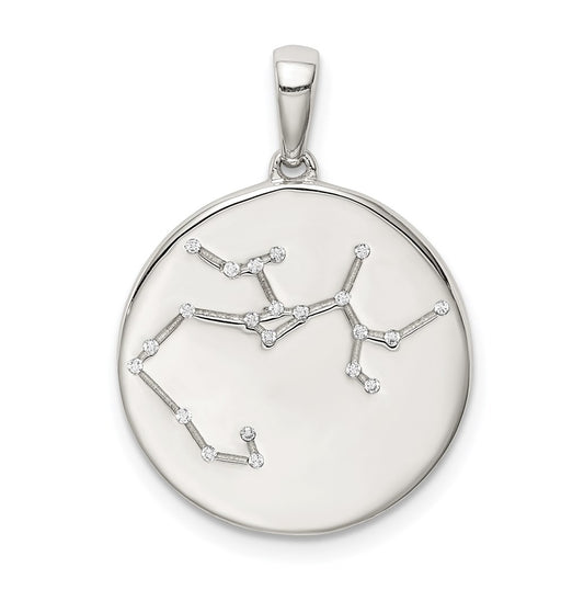 Sterling Silver Rhodium-plated & Cubic Zirconia Sagittarius Zodiac Pendant – Elegant Jewelry Gift for Birthday, Anniversary, Engagement, Wedding