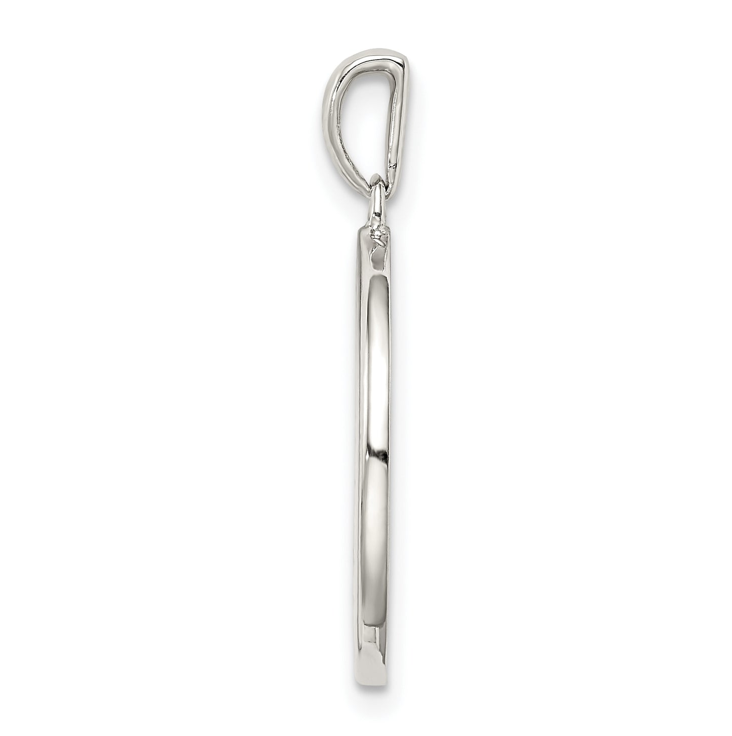 Sterling Silver Rhodium plated & Cubic Zirconia Capricorn Zodiac Pendant