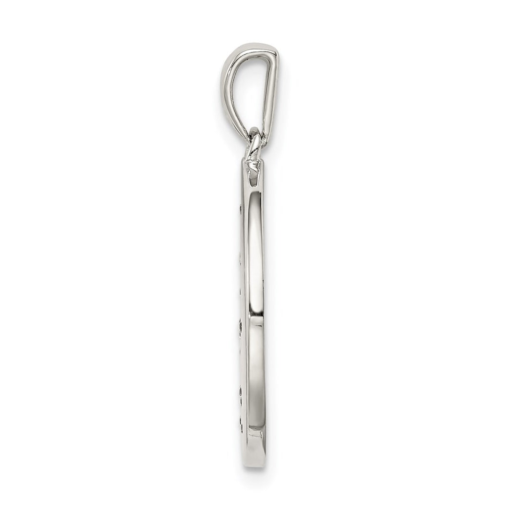 Sterling Silver Rhodium-plated & Cubic Zirconia Aquarius Zodiac Pendant – Elegant Jewelry Gift for Birthday, Anniversary, Engagement, Wedding