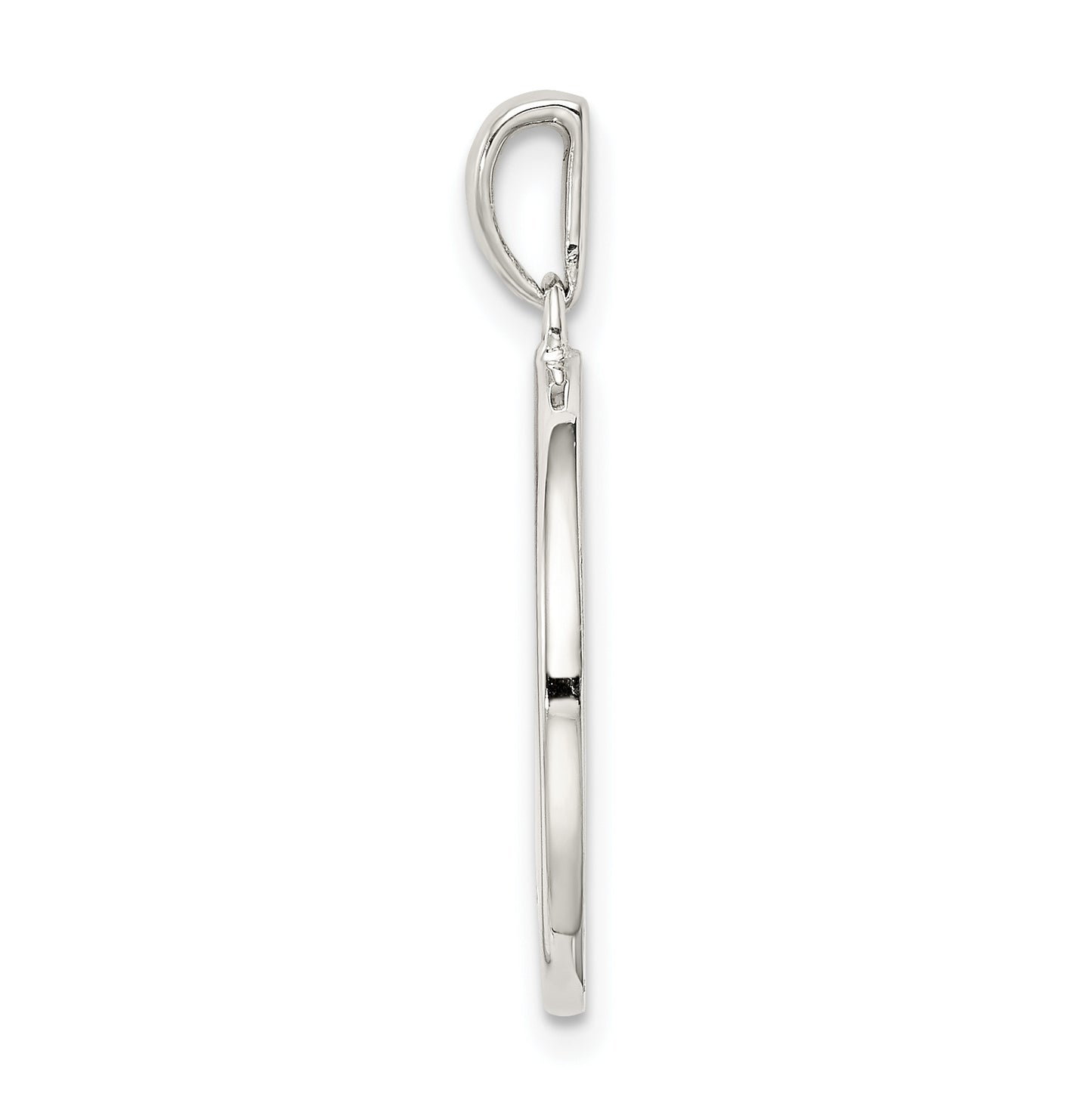Sterling Silver Rhodium plated & Cubic Zirconia Pisces Zodiac Pendant