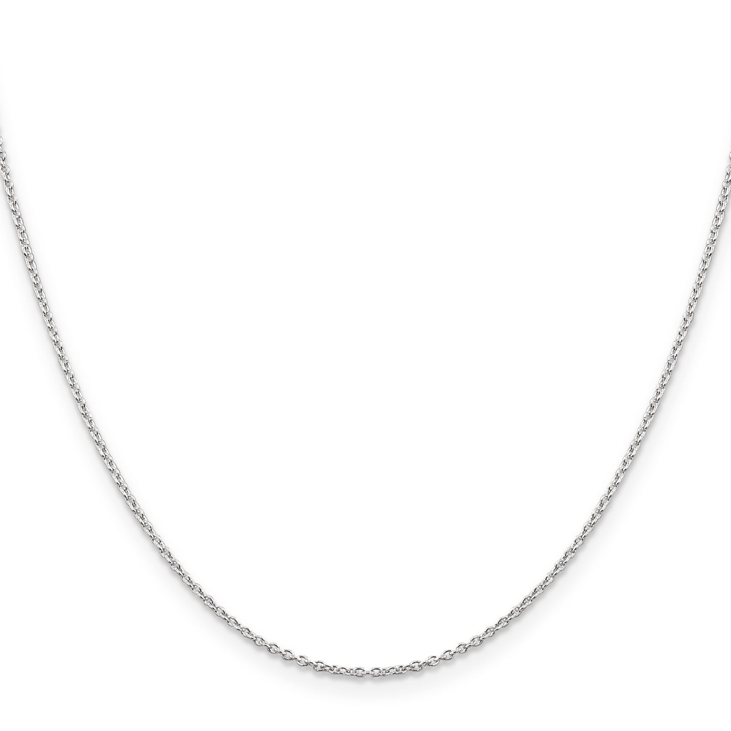 Sterling Silver 1.25mm Cable Chain with 2in ext.